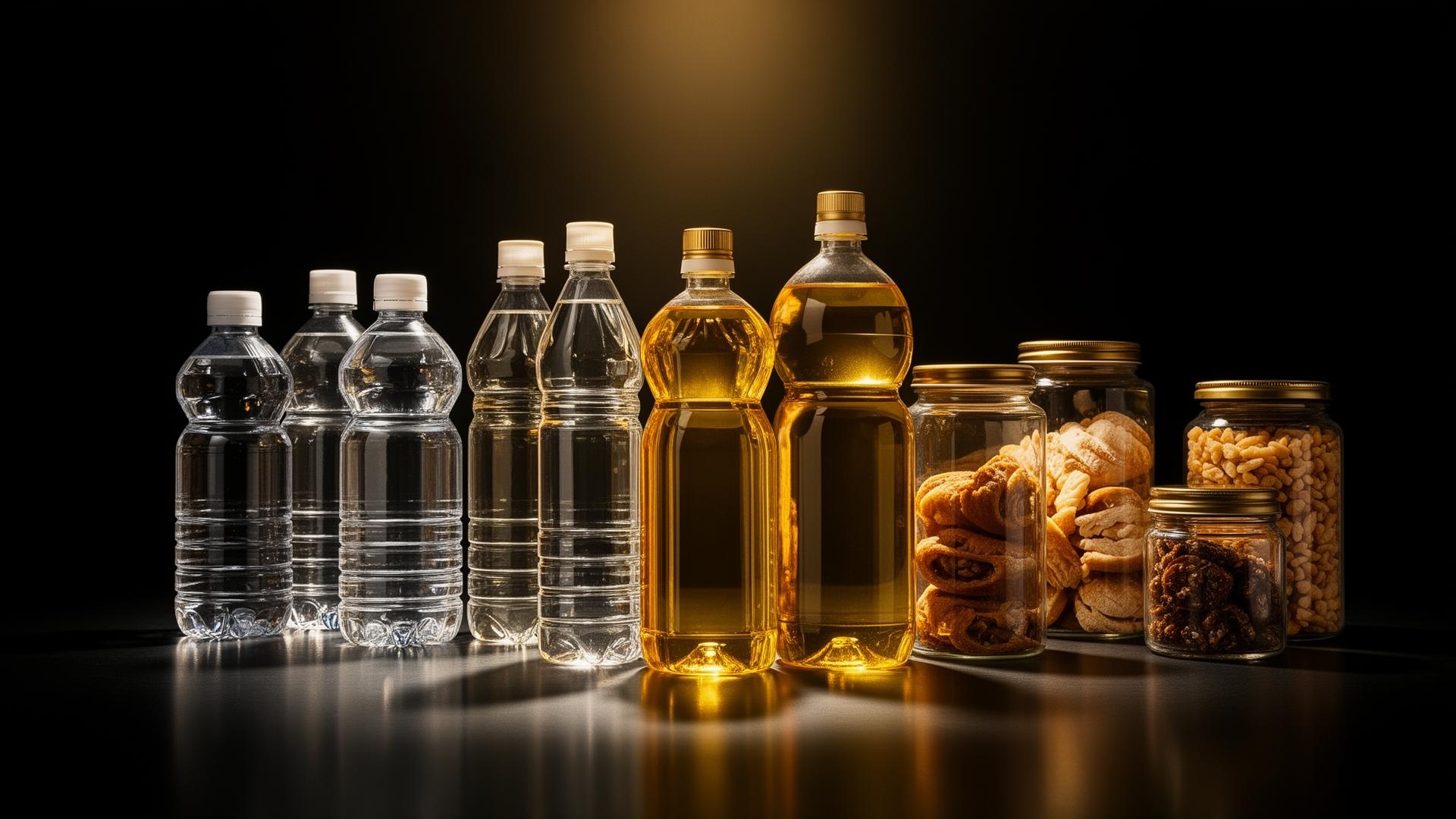 PET bottle and jar lineup